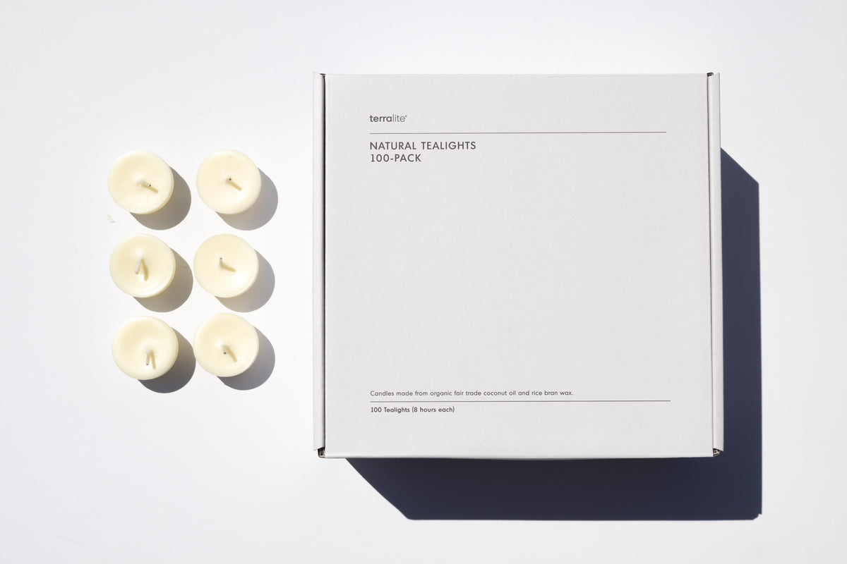 Organic Natural Tealights 100-pack