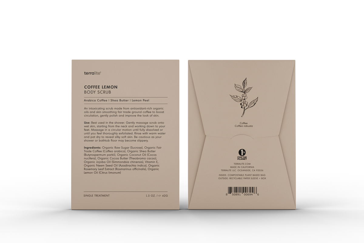 The Best Coffee Lemon Body Scrub - Single Treatment with Organic Coffee, Shea Butter, and Lemon