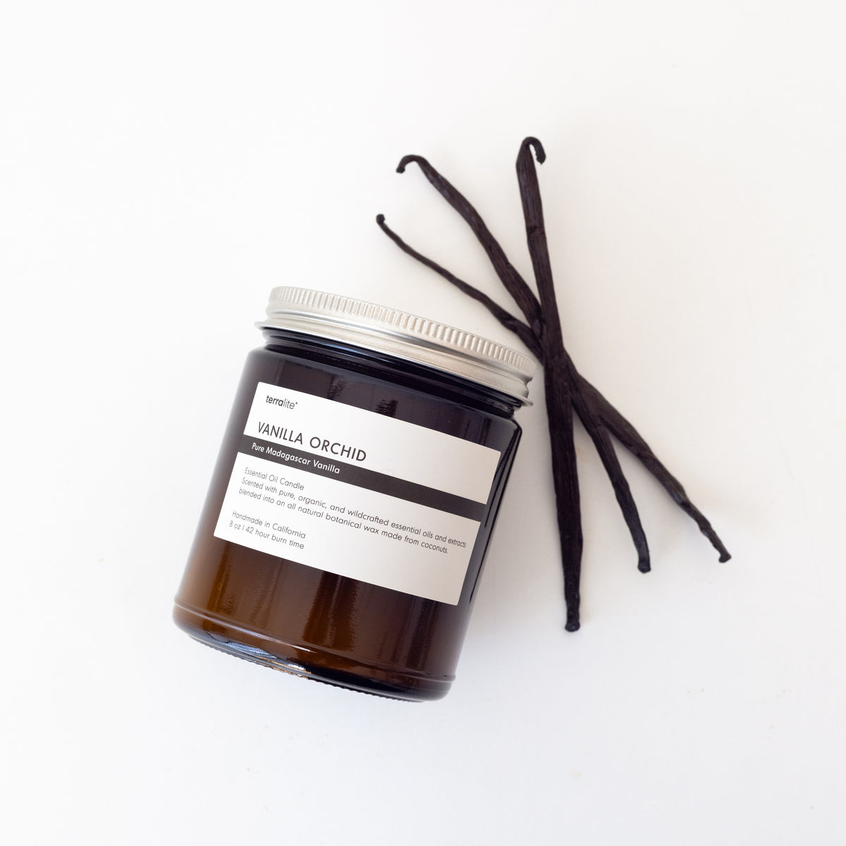 Vanilla Essential Oil Candle, all natural with organic essential oils - Classic Size