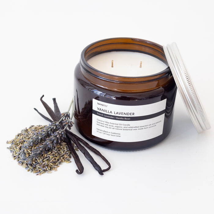 Vanilla Lavender - Essential Oil Candle (large)