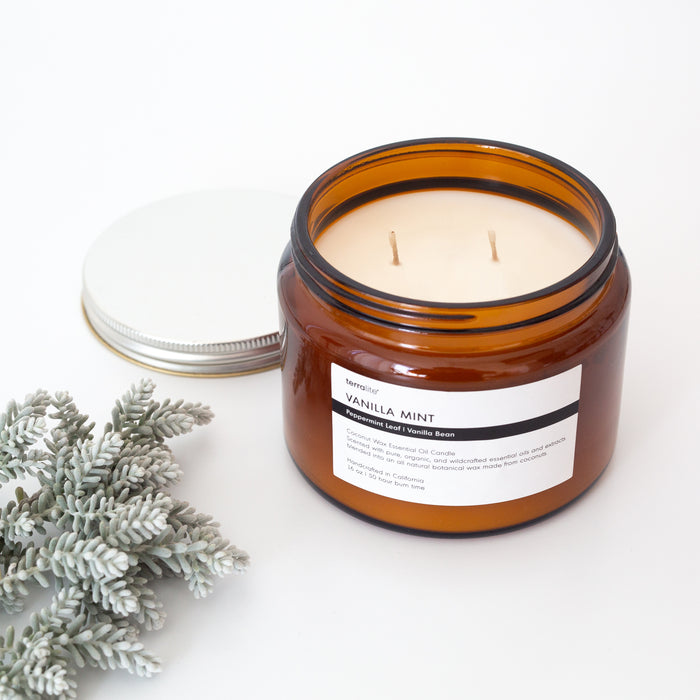 Vanilla Mint - Essential Oil Candle (large)