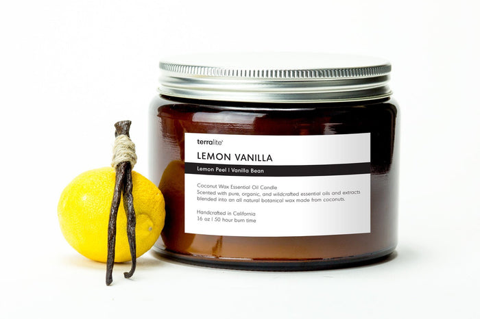 Lemon Vanilla - Essential Oil Candle (large)