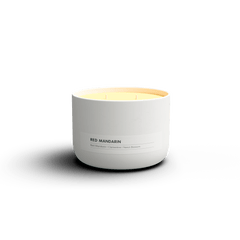 Red Mandarin Essential Oil Ceramic Candle no lid