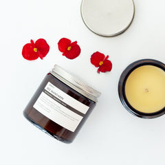 Red Mandarin Essential Oil Candle 4 oz. made with red mandarin, clementine, and neroli essential oils