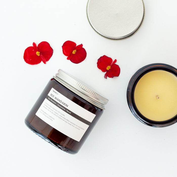 Red Mandarin - Essential Oil Candle (travel)