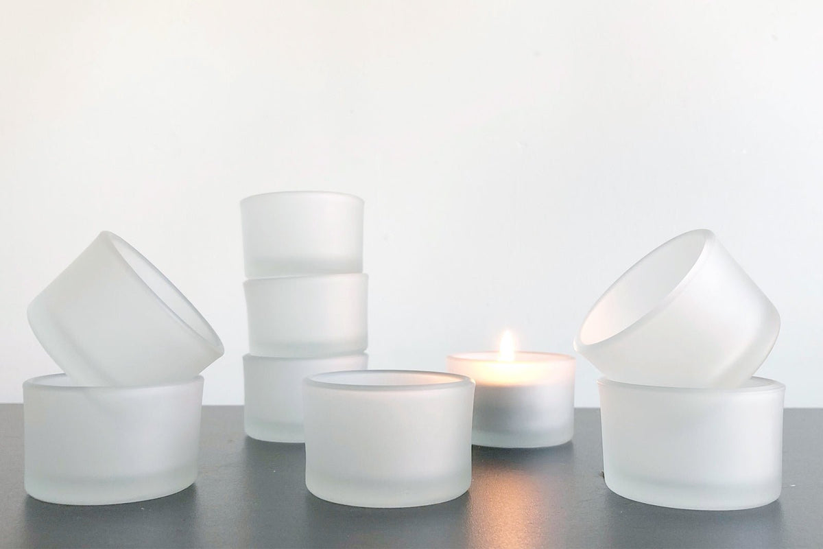 Frosted Glass Tealight Holder