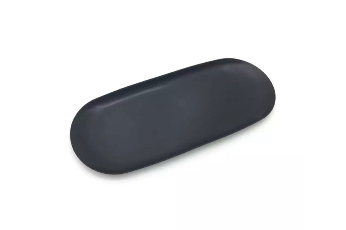 Matte Black Metal Candle Tray